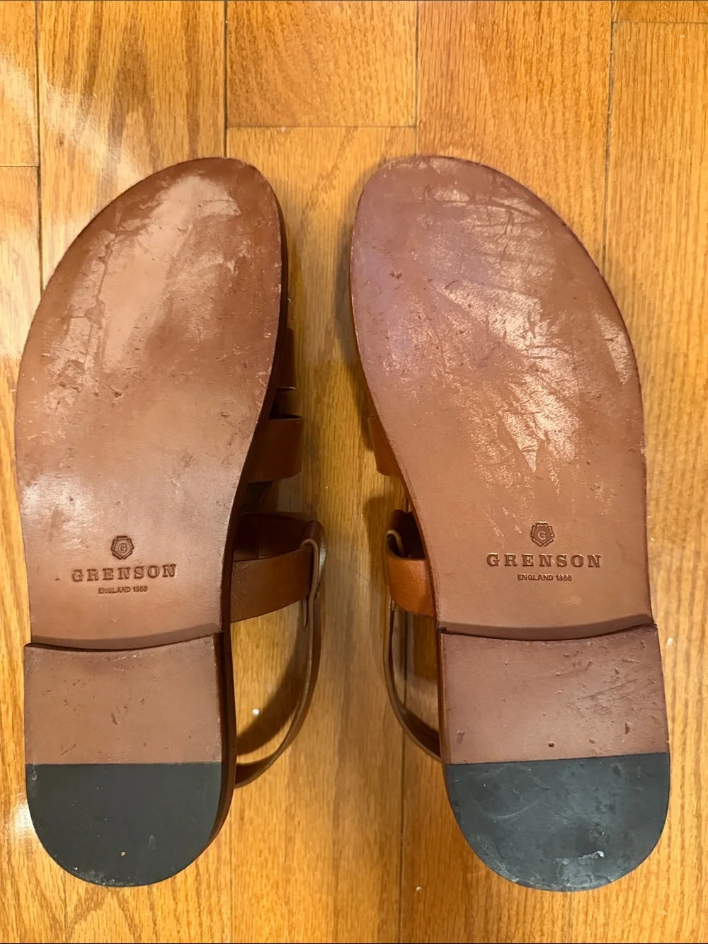 Grenson Quincy Leather Fisherman Sandals - 8US